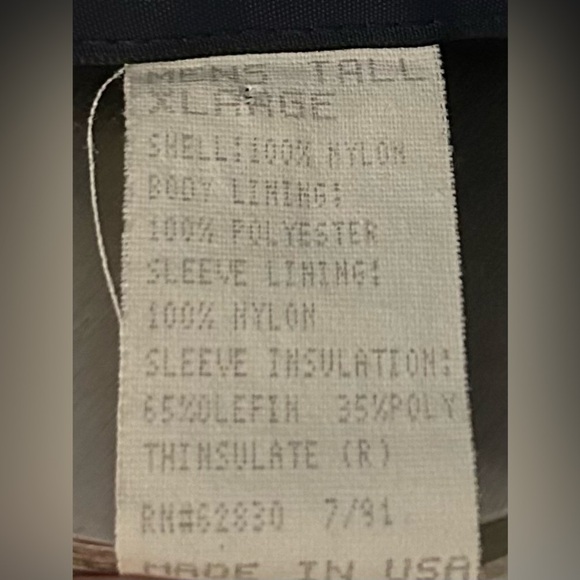 Men’s Lands End Winter Rain Fleece Lined Size X-Large Jacket - Picture 7 of 7